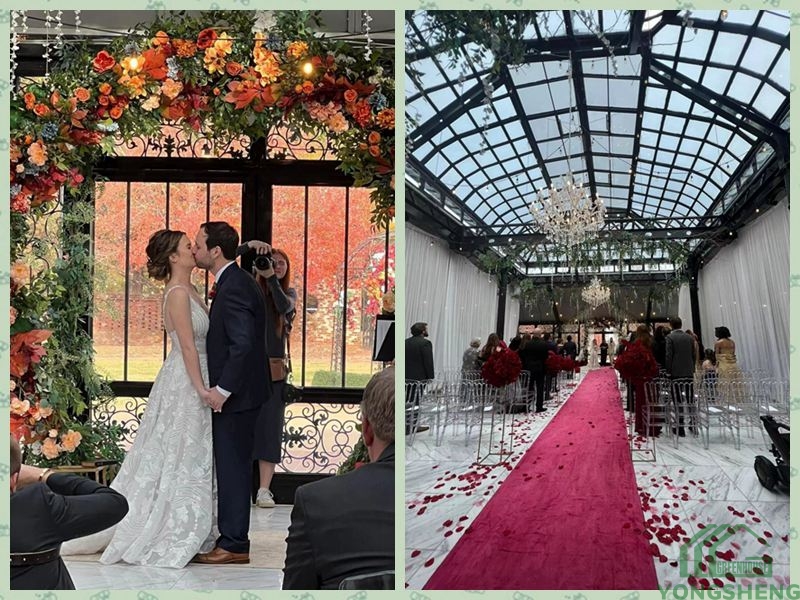 Victorian greenhouse wedding